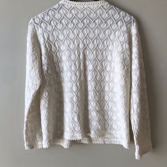 Vintage White Button Down Cardigan - Picture 2 of 5